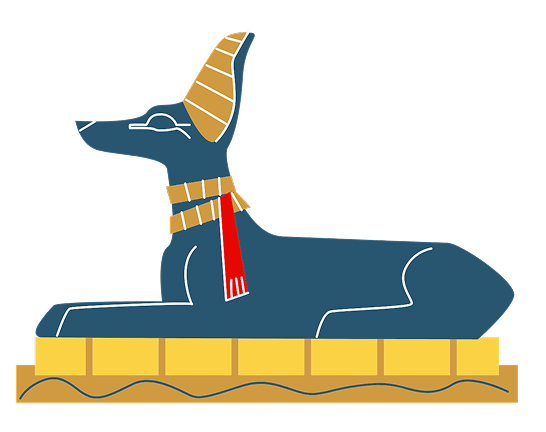 Egyptian Anubis statue illustration